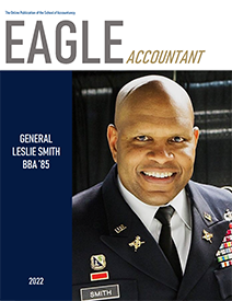 School of Accountancy Yearbook with General Leslie Smith on the Cover