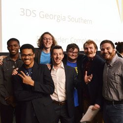 Ghost Runner app team members after winning 3DS pitch.
